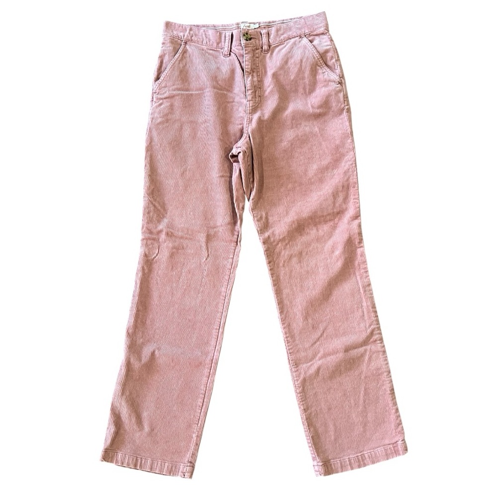 Faherty Women's Organic Cotton Pink Corduroy Pants Size 29